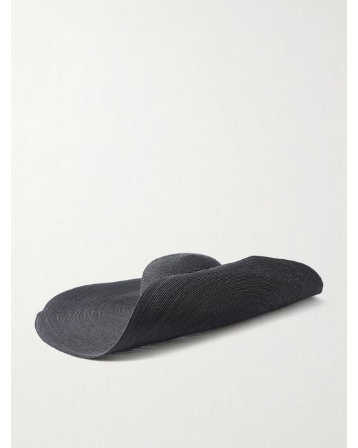 Ralph Lauren Black Hemp-Blend Sunhat