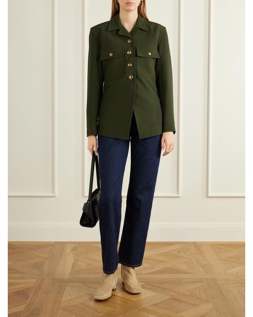 Veronica Beard Green Molyneaux Twill Jacket