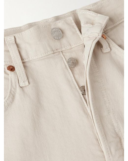 Re/done Natural Cropped High-Rise Flared Jeans