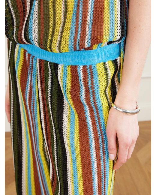 Staud Blue Valley Striped Knitted Top