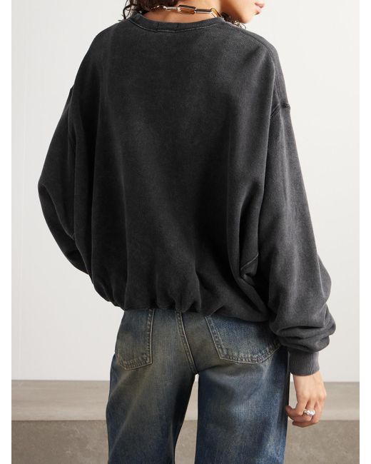 R13 Black Balloon Oversized-Sweatshirt Aus Jersey Aus Einer Baumwoll-Lyocellmischung Mit Applikation