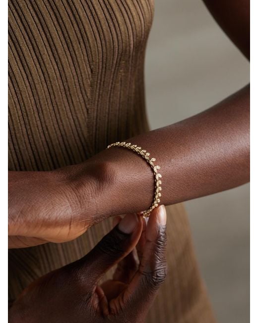 Sydney Evan Natural Marquis Eye Eternity Fringe 14-Karat Diamond Bracelet