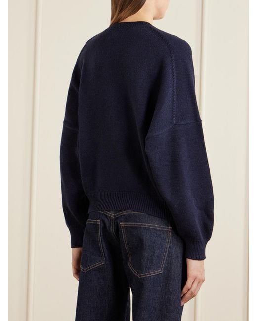 Khaite Blue Margaux Oversized Cashmere Sweater
