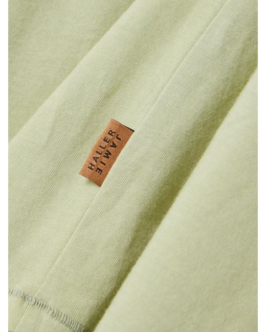 Jamie Haller Green The Pocket Tee Cotton And Modal-Blend Jersey T-Shirt