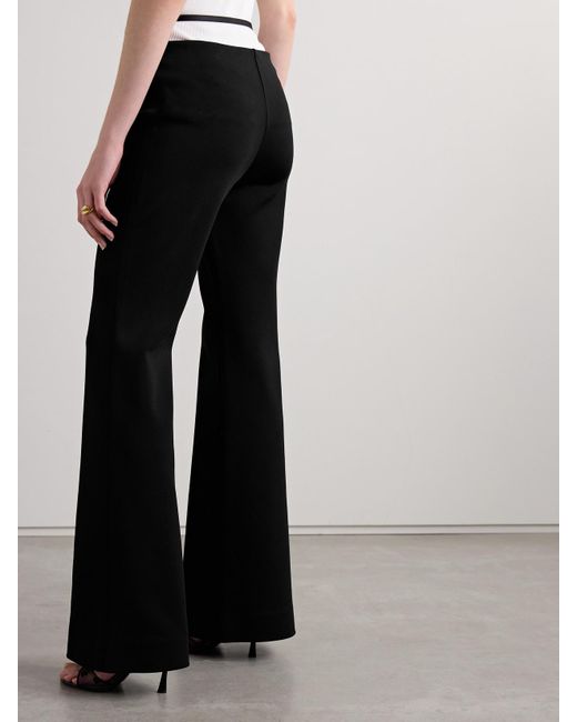 Givenchy Black Belted Stretch-Jersey Flared Pants