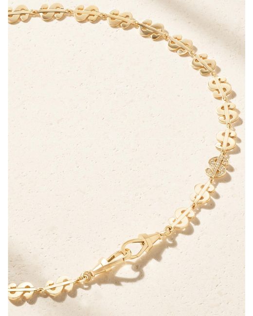 Marie Lichtenberg Natural Buck Small 18-Karat Diamond Necklace