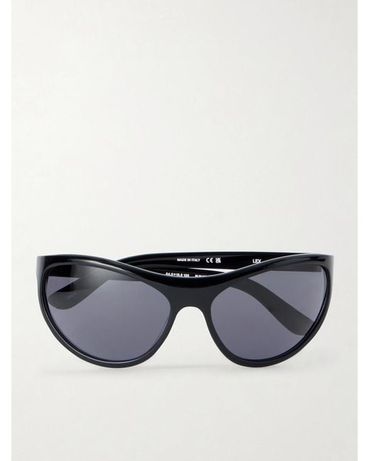 THISTLES Black The Lex D-Frame Acetate Sunglasses