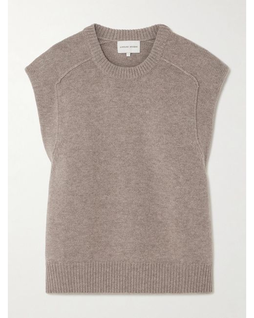 Loulou de Saison Gray Mari Merino Wool And Cashmere-Blend Vest
