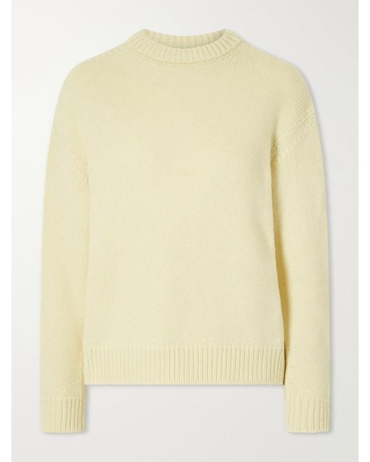Jil Sander Yellow Cashmere And Wool-Blend Sweater