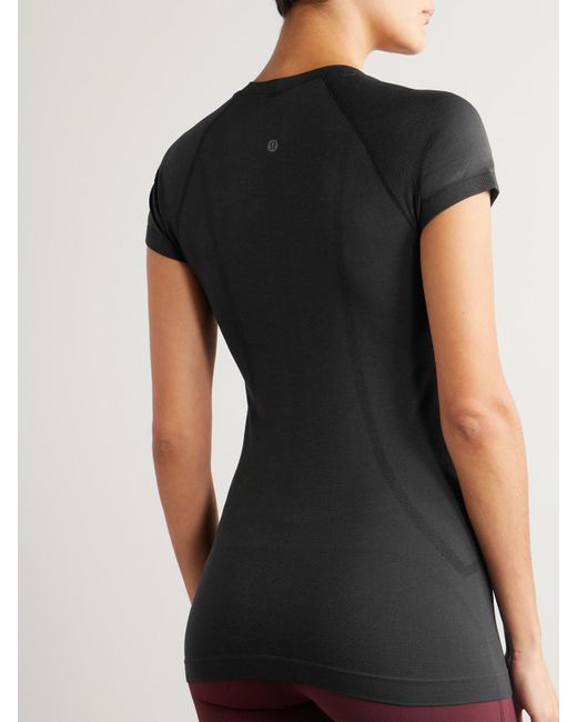 lululemon athletica Black Swiftly Tech 2.0 T-Shirt Aus Stretch-Material