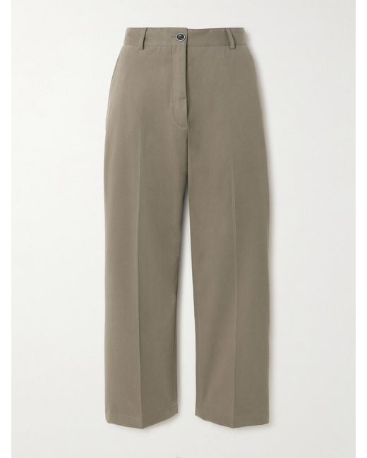 James Purdey & Sons Natural Cotton-Blend Twill Straight-Leg Pants