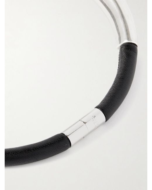 Isabel Marant White Kette Aus Leder Mit Harz Und Silberfarbenen Details