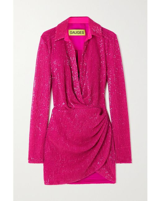 GAUGE81 Medellin Pink Satin Strappy Mini Dress - We Select Dresses