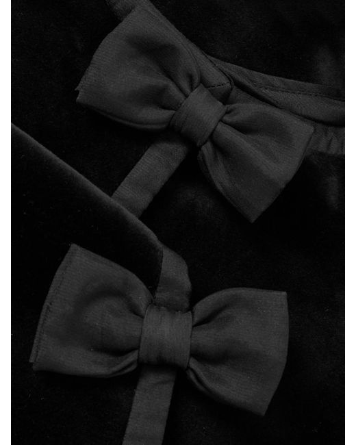 Posse Black Quincy Cropped Satin-Trimmed Cotton-Velvet Jacket