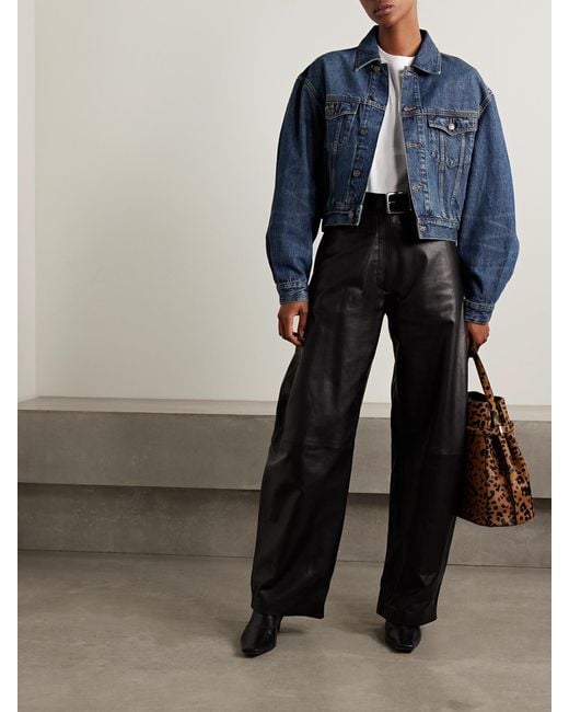 FRAME Blue The Curve Denim Jacket