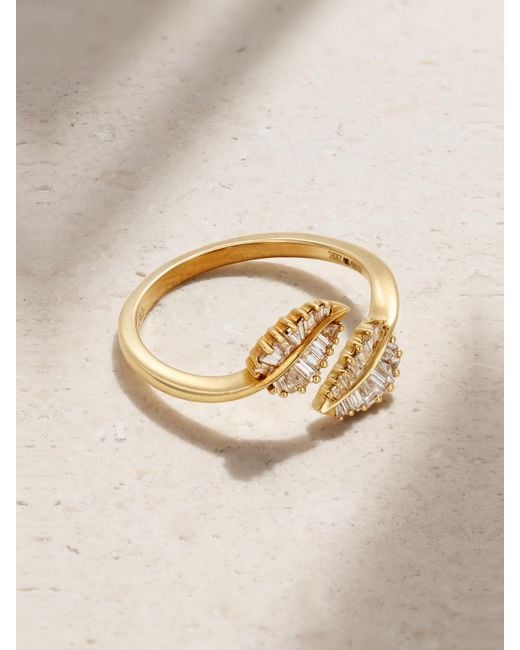 Anita Ko Natural Small Palm Leaf 18-Karat Diamond Ring