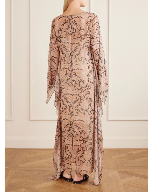 Zimmermann Natural Valiant Printed Organza Maxi Dress