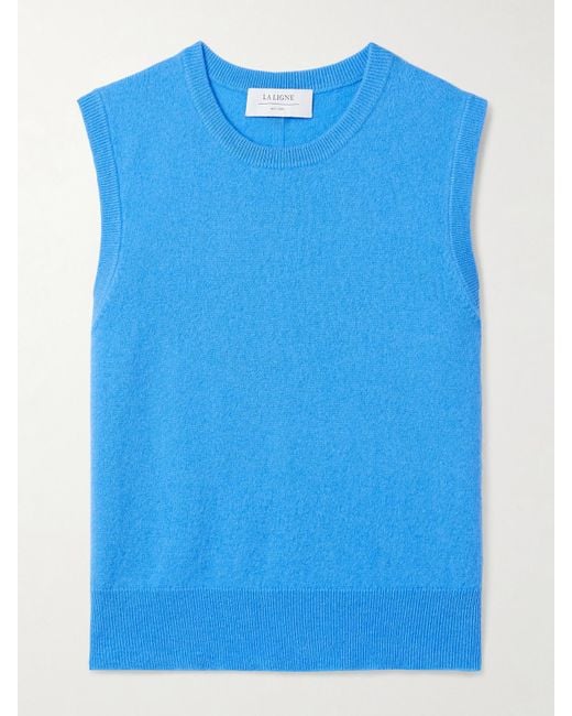 La Ligne Blue Liam Cashmere Tank