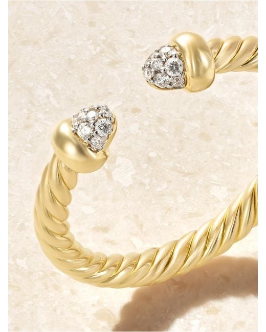 David Yurman Natural Micro Cablespira 18-Karat Diamond Ring