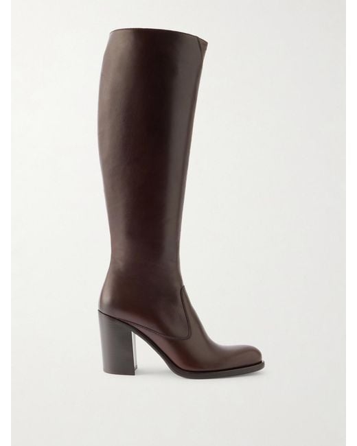 Chloé Brown Phoenix Leather Knee Boots