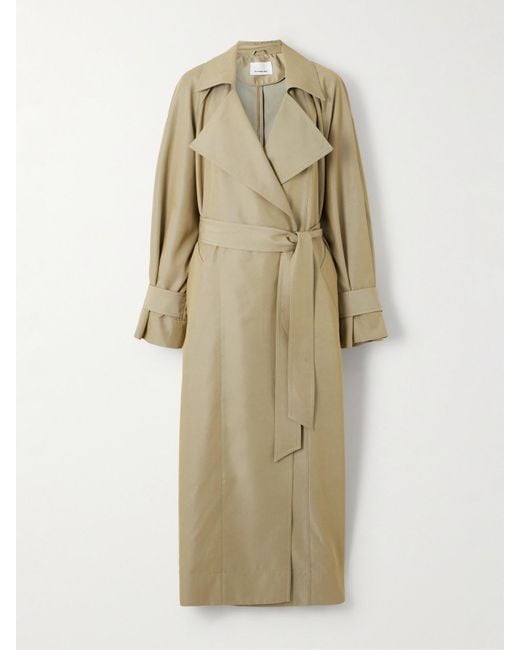 Frankie Shop Natural Astoria Cutout Tencel Lyocell-Blend Trench Coat