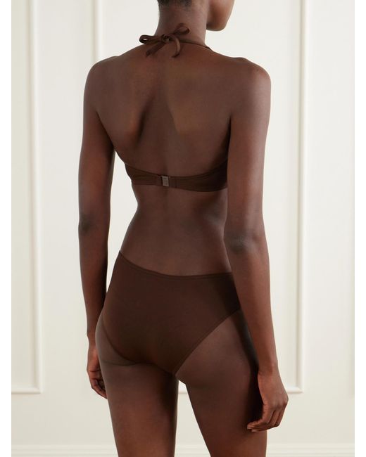 Eres Brown Halter Bikini Top