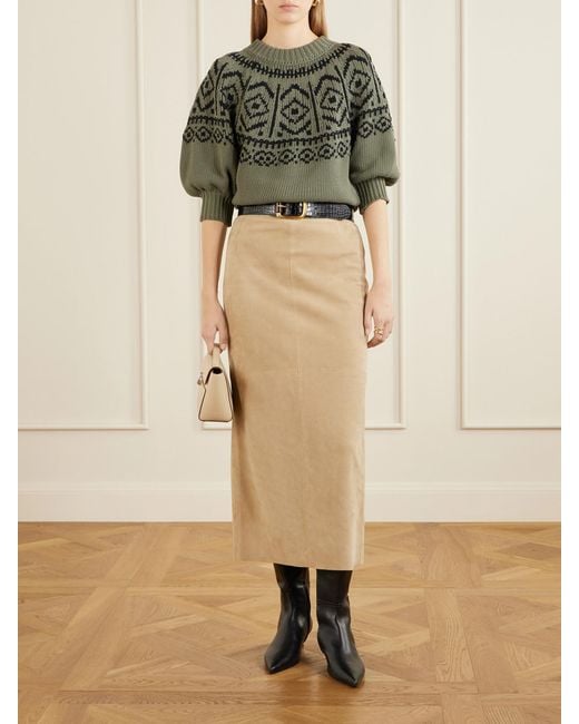 Altuzarra Gray Howard Intarsia-Knit Cotton-Blend Sweater