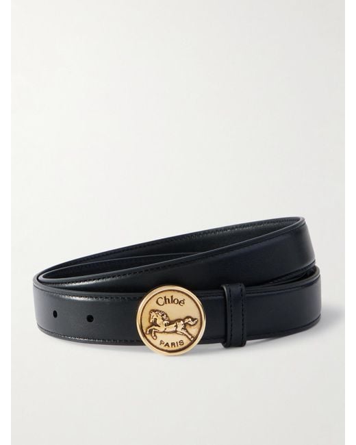 Chloé Blue Horse Medal Ledergürtel