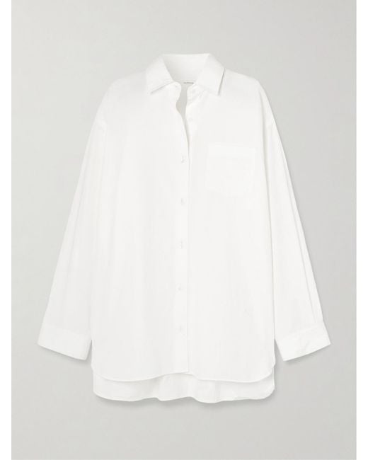 Agolde White Maria Mcmanus Oversized Organic Cotton-Poplin Shirt