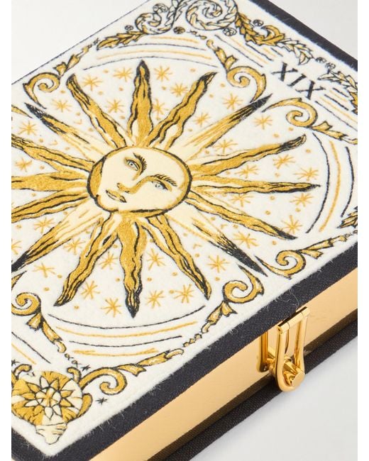 Olympia Le-Tan Metallic Gabriel Azevedo Embroidered Appliquéd Canvas Clutch