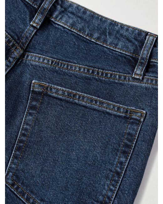FRAME Blue The Ruler Hoch Sitzende Jeans Mit Schmalem Bein
