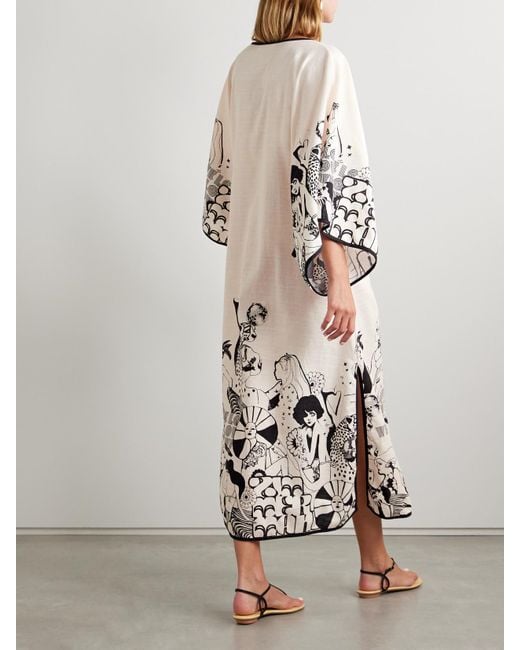 Zimmermann Natural Maxine Printed Cotton-Gauze Kaftan