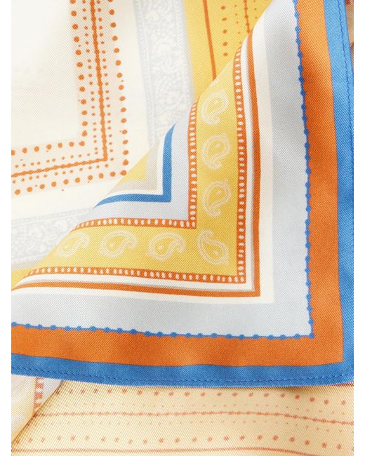 Totême Metallic Printed Silk-Twill Scarf