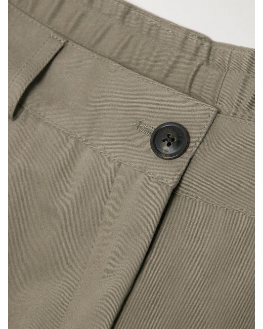 James Purdey & Sons Natural Cotton-Blend Twill Straight-Leg Pants
