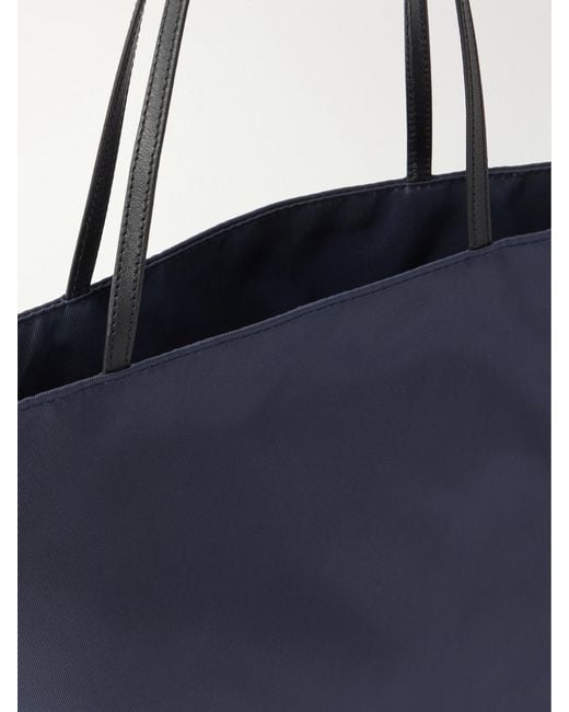 Valesque Blue Thea Leather-Trimmed Nylon Tote Bag