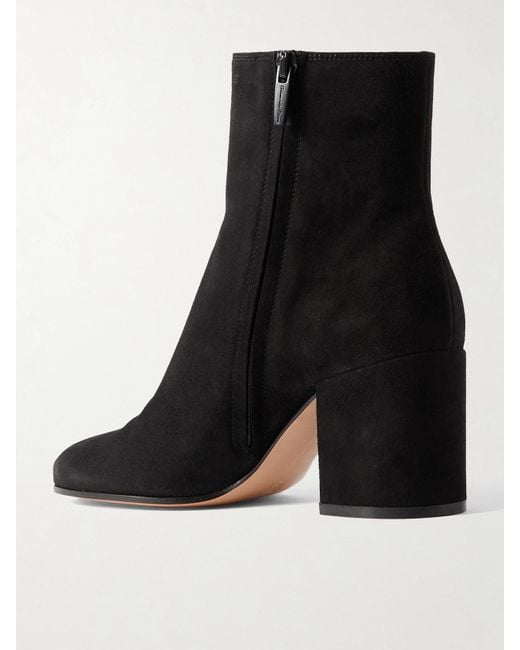 Gianvito Rossi Black Joelle 70 Suede Ankle Boots