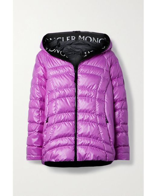 Moncler Narlay Hooded Quilted Ripstop Down Jacket in Purple | Lyst Canada