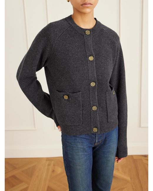 Totême  Blue Wool-Blend Cardigan