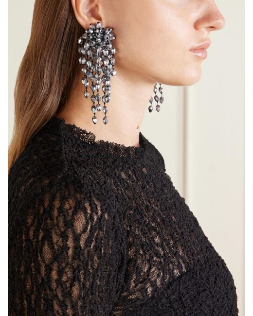 Isabel Marant White Hanabi Embellished Earrings