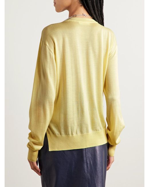 Pull En Cachemire, Laine Et Soie Mélangés Jil Sander en coloris Yellow