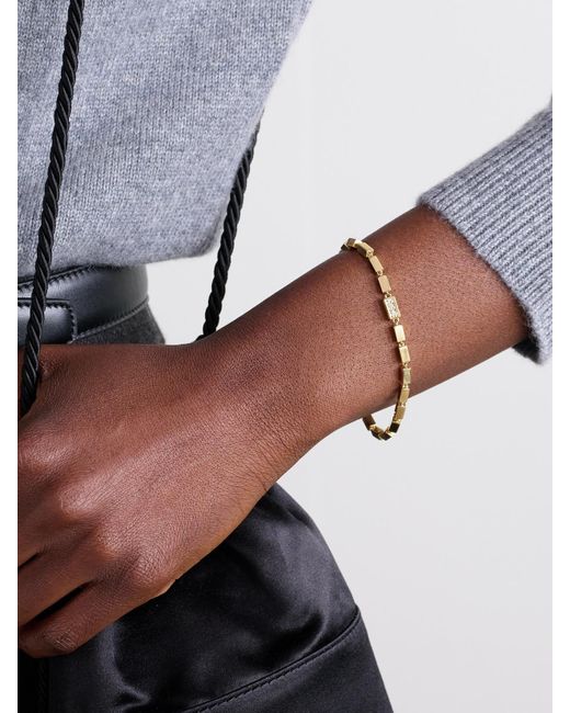Suzanne Kalan Natural Block Chain Armband Aus 18-Karätigem Mit Diamanten