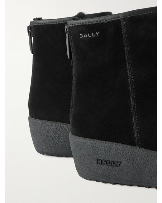 Bally Black Guard Iii Suede Ankle Boots