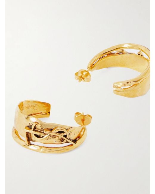 Saint Laurent Metallic Tone Earrings