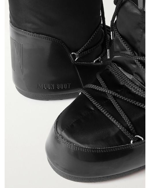 Moon Boot Black Icon Glance Logo-print Shell Boots