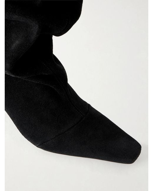 Staud Black Wally Suede Knee Boots