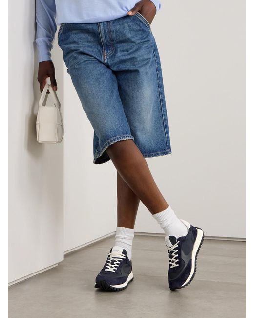 Baskets En Daim, Cuir Et Tissu Technique Gravel Gianvito Rossi en coloris Blue