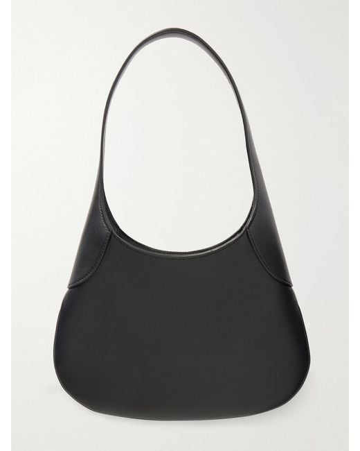 Khaite Black Joan Small Leather Shoulder Bag