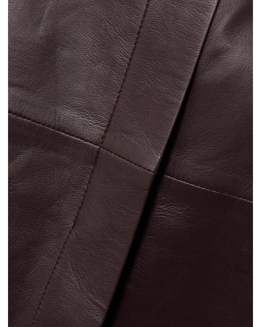 Joseph Brown Sevres Paneled Leather Skirt