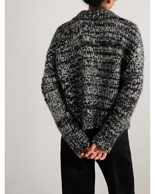 Brandon Maxwell Gray The Posie Space-Dyed Cashmere And Silk-Blend Sweater