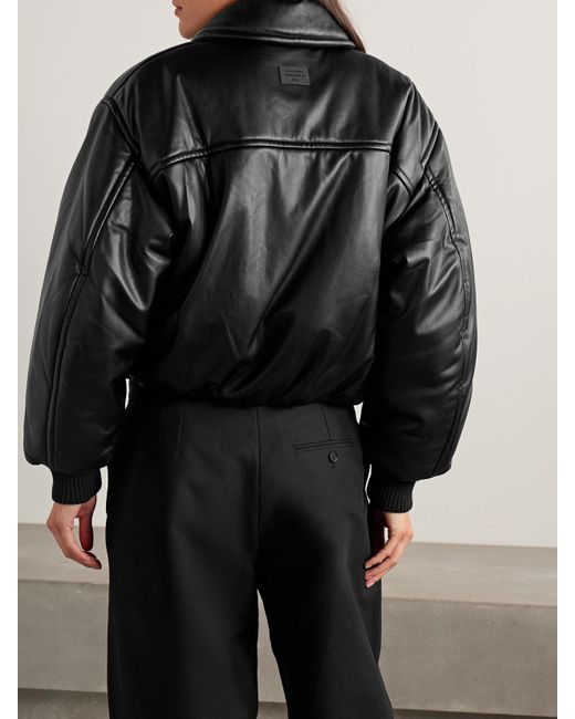 Acne Black Padded Bomber Jacket